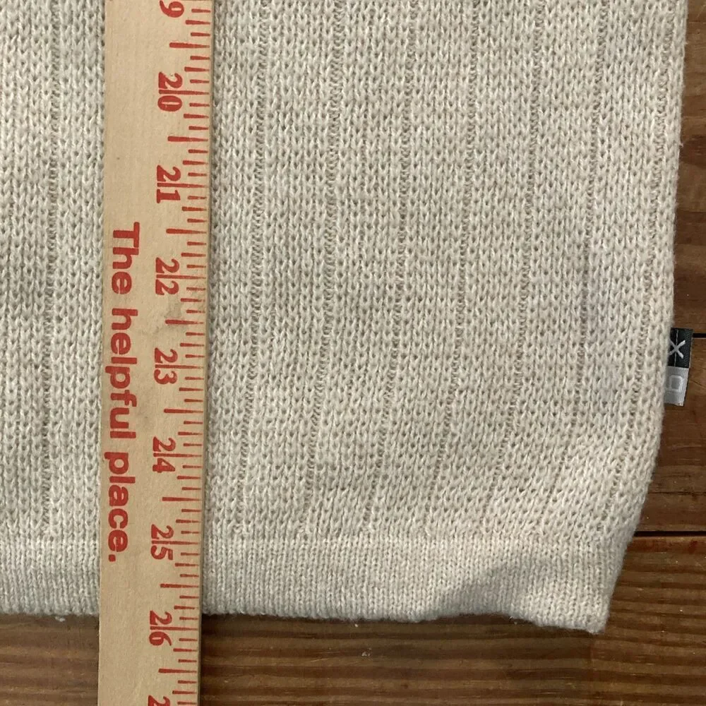 Y2K XTreme Gear XG Mens‎ L Beige Crew Neck Long Sleeve Sweater Skater VTG Grunge